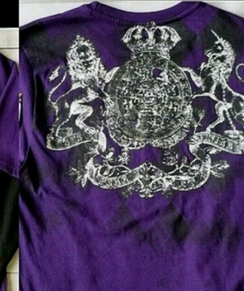 Smith & 9th Embellished Purple Screenprint Long Sleeve Top/Tee- 14/16 - Picture 3 of 4